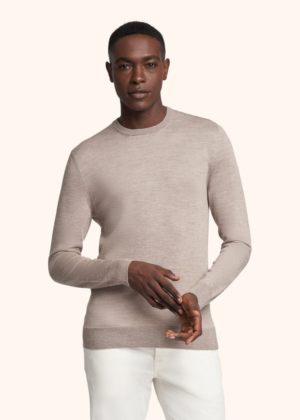 Kiton medium beige sweater for man, made of cashmere - 2