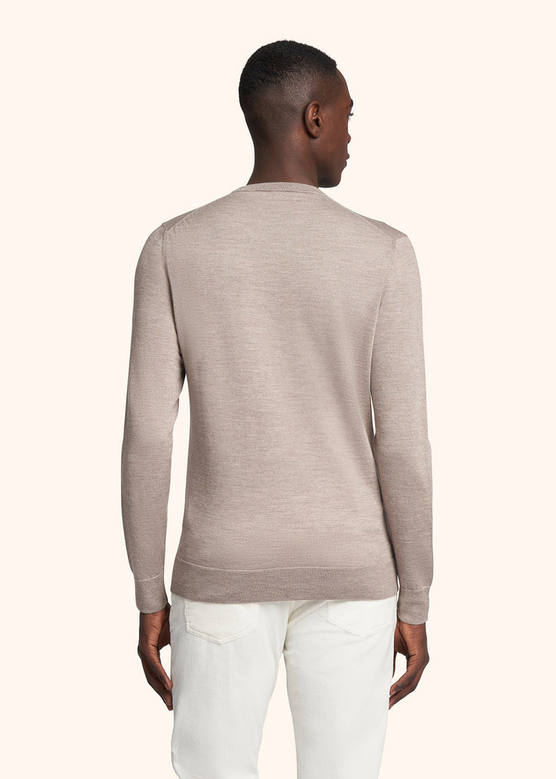 Kiton medium beige sweater for man, made of cashmere - 3