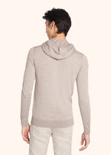 Kiton medium beige jersey w/hood for man, made of cashmere - 3