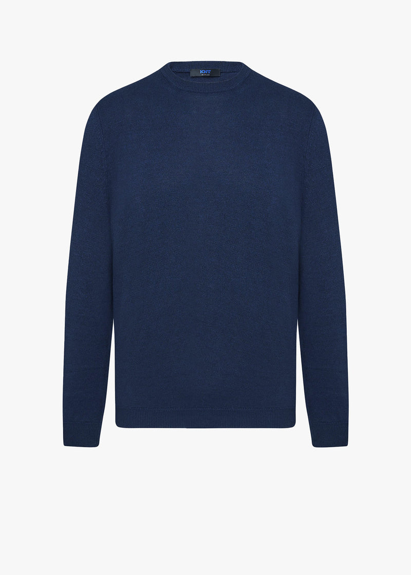Kiton blue jersey roundneck, made of linen