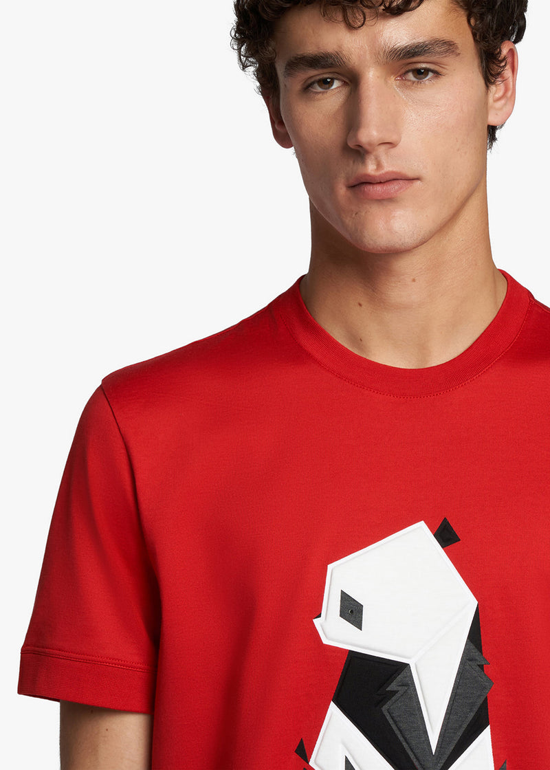 Kiton red t-shirt, made of cotton - 4