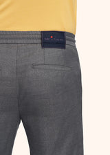 Kiton medium grey trousers for man, made of wool - 4