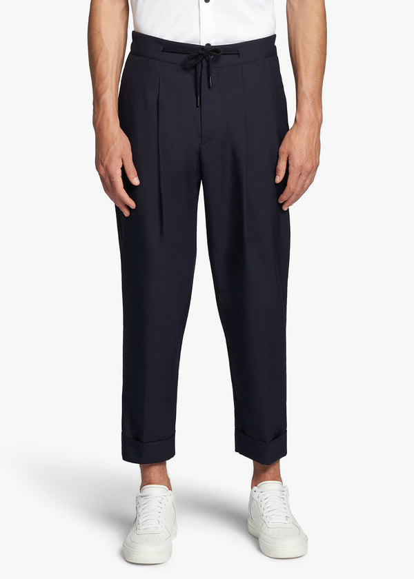 Kiton navy blue trousers, made of wool - 2