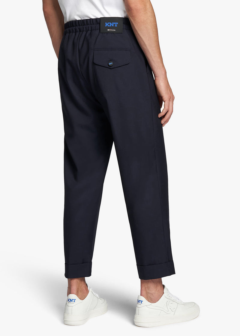 Kiton navy blue trousers, made of wool - 3