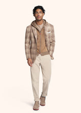 Kiton light beige trousers for man, made of cotton - 5