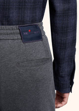 Kiton medium grey trousers for man, made of wool - 4