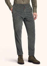 Kiton medium grey trousers for man, made of cotton - 2