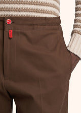 Kiton brown trousers for man, made of cotton - 3