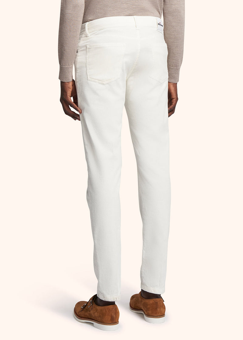 Kiton cream trousers for man, made of cotton - 3