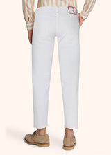 Kiton white trousers for man, made of cotton - 3