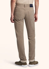 Kiton camel trousers for man, made of wool - 3