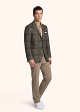 Kiton camel trousers for man, made of wool - 5