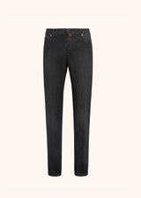 Kiton black trousers for man, made of cotton