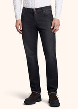 Kiton black trousers for man, made of cotton - 2