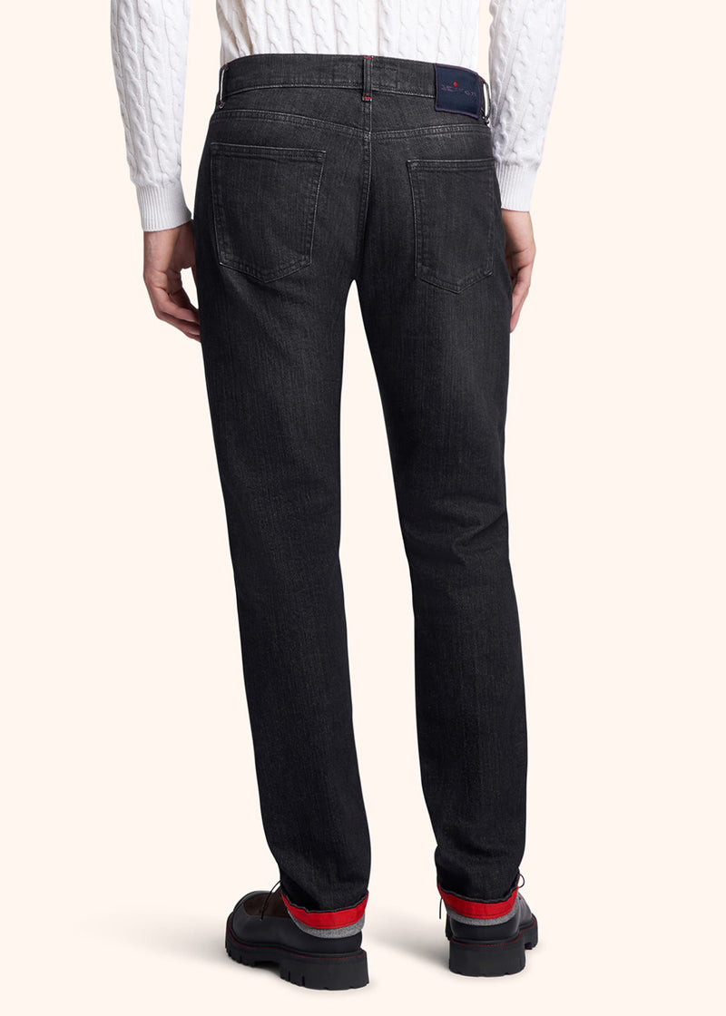 Kiton black trousers for man, made of cotton - 3