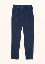 Kiton royal blue trousers for man, made of cotton