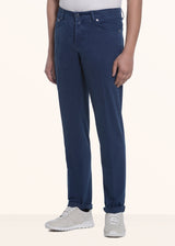 Kiton royal blue trousers for man, made of cotton - 2