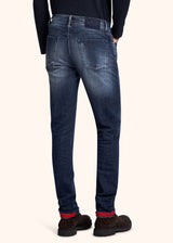 Kiton indigo trousers for man, made of cotton - 3