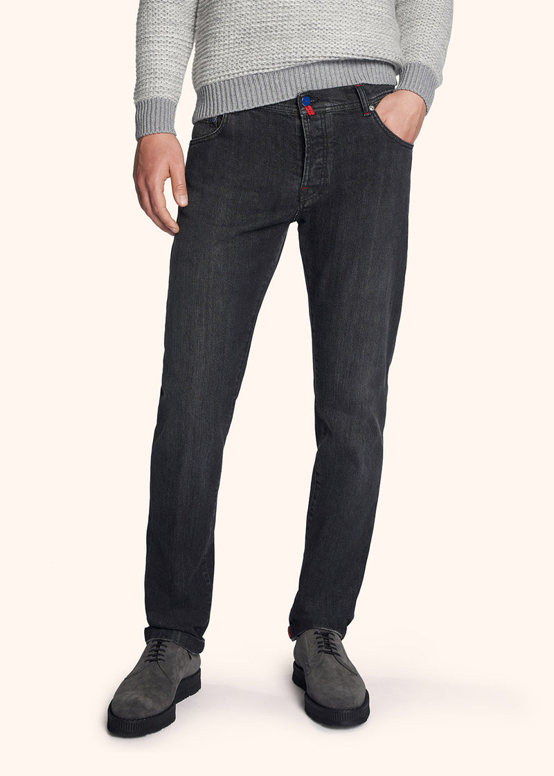 Kiton black trousers for man, made of cotton - 2