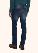 Kiton indigo trousers for man, made of cotton - 3