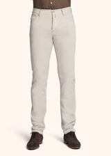 Kiton beige trousers for man, made of cotton - 2
