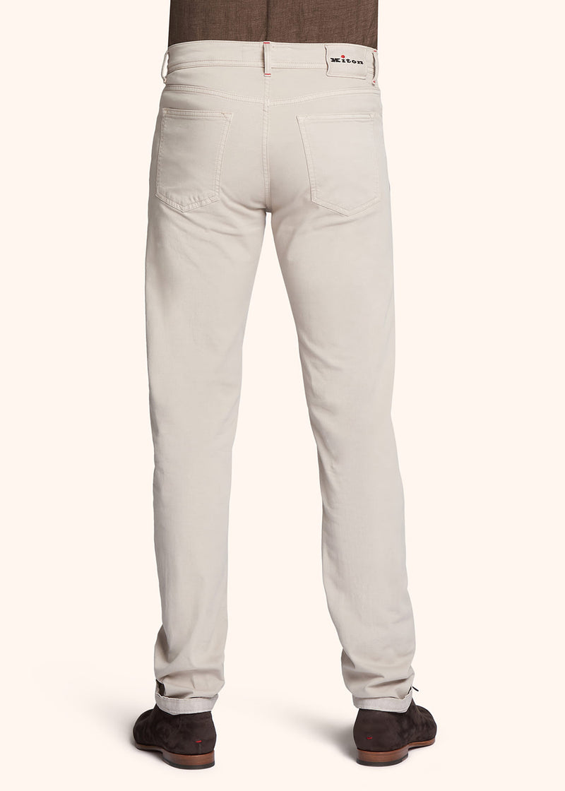 Kiton beige trousers for man, made of cotton - 3