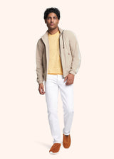 Kiton white trousers for man, made of cotton - 5