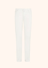 Kiton cream trousers for man, made of linen
