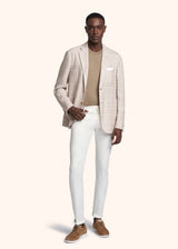 Kiton cream trousers for man, made of linen - 5