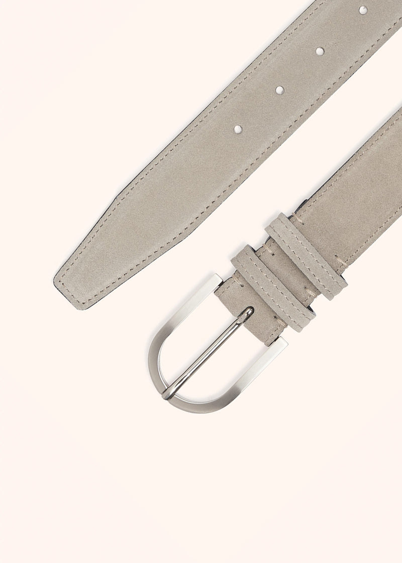 Kiton grey belt for man, made of calfskin - 3