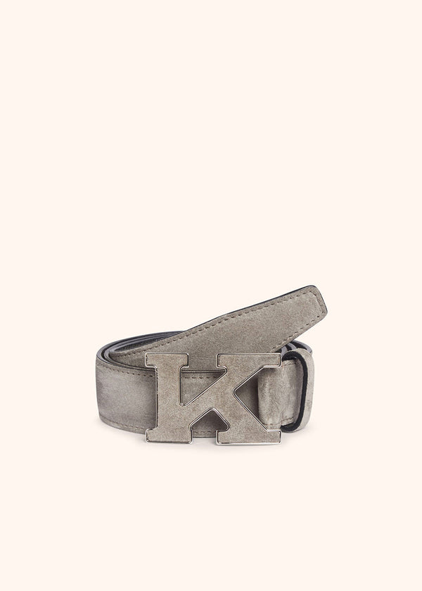 Kiton lead belt for man, made of calfskin