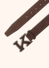 Kiton chestnut belt for man, made of calfskin - 3