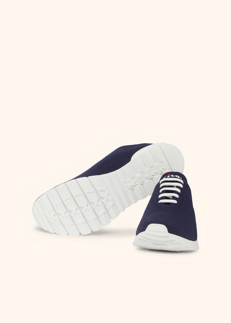 Kiton navy blue shoes for man, made of cotton - 3