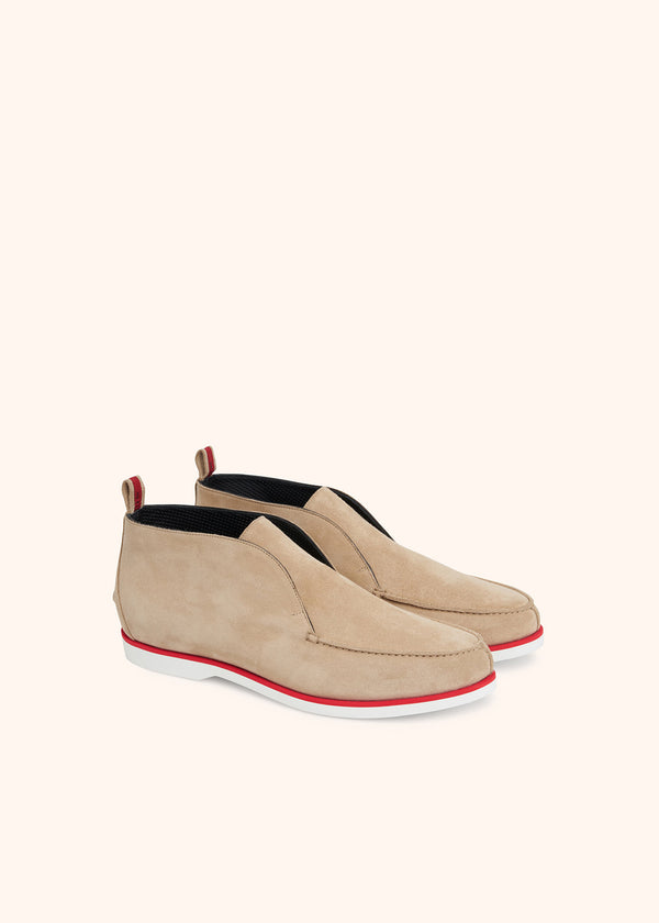 Kiton beige ankle shoes for man, made of calfskin - 2