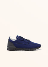 Kiton blue shoes for man, made of cotton