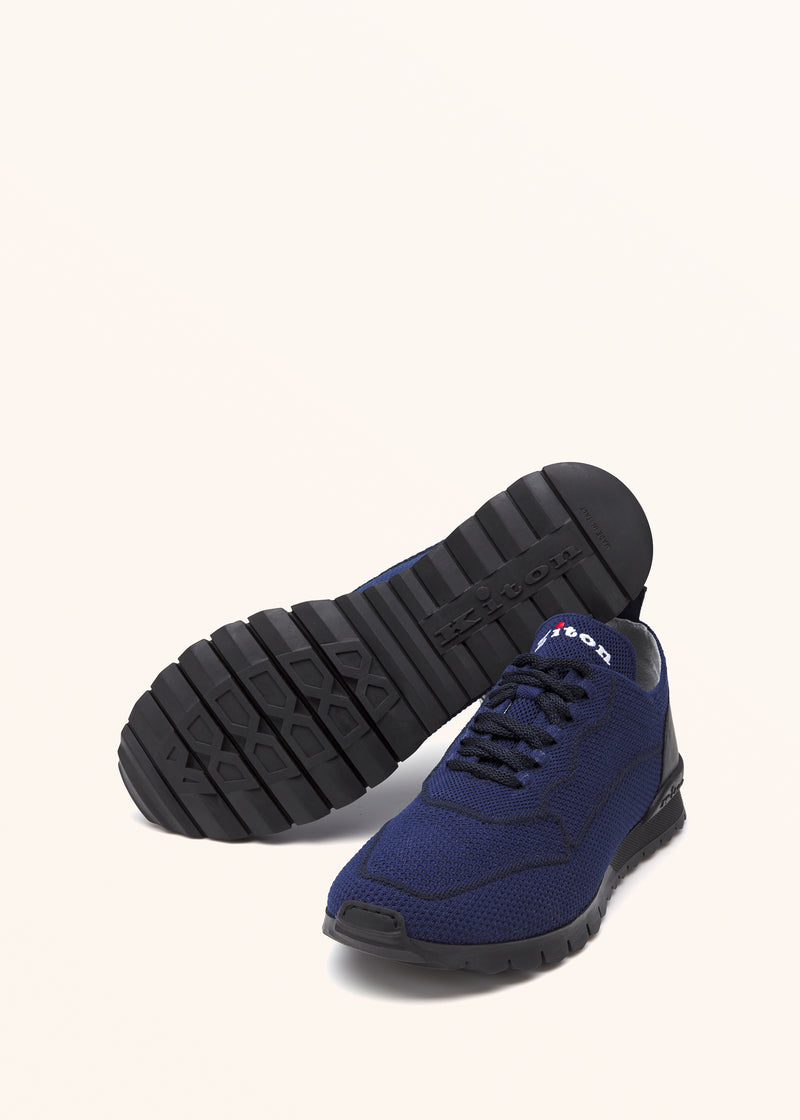 Blue cotton shoes for man – Kiton USA