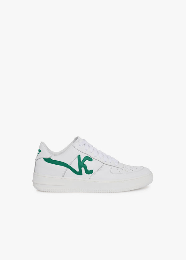 Kiton white/green sneakers shoes, made of calfskin