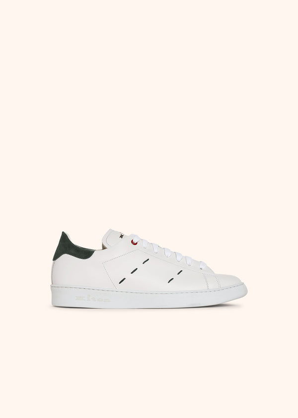Kiton white/green shoes for man, made of calfskin