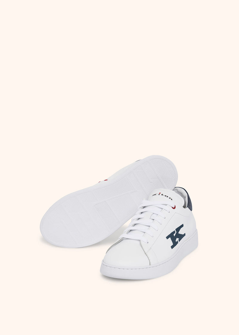 Kiton white/asphalt shoes for man, made of calfskin - 3