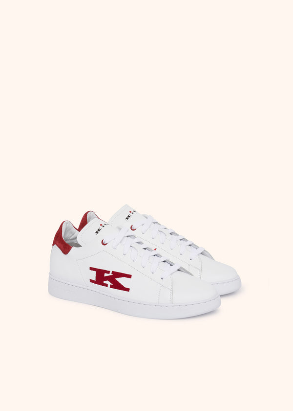 Kiton white/red shoes for man, made of calfskin - 2