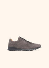 Kiton anthracite grey shoes for man, made of calfskin