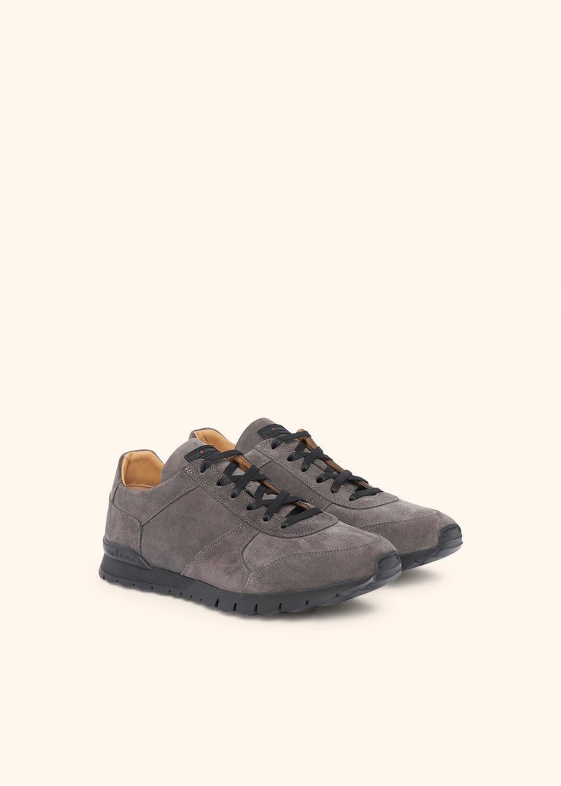 Kiton anthracite grey shoes for man, made of calfskin - 2