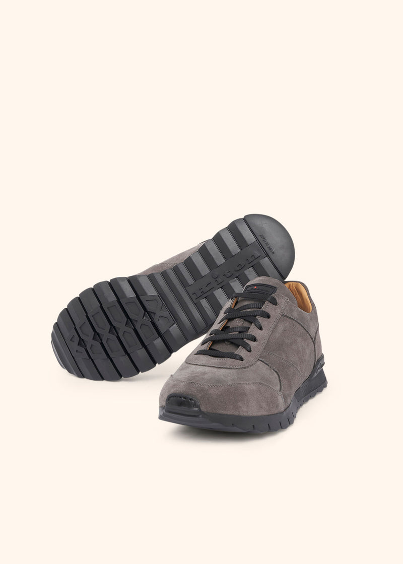 Kiton anthracite grey shoes for man, made of calfskin - 3