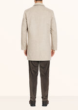 Kiton beige single-breasted coat for man, made of cashmere - 3