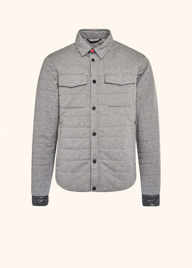 Kiton light grey jacket for man, made of cotton