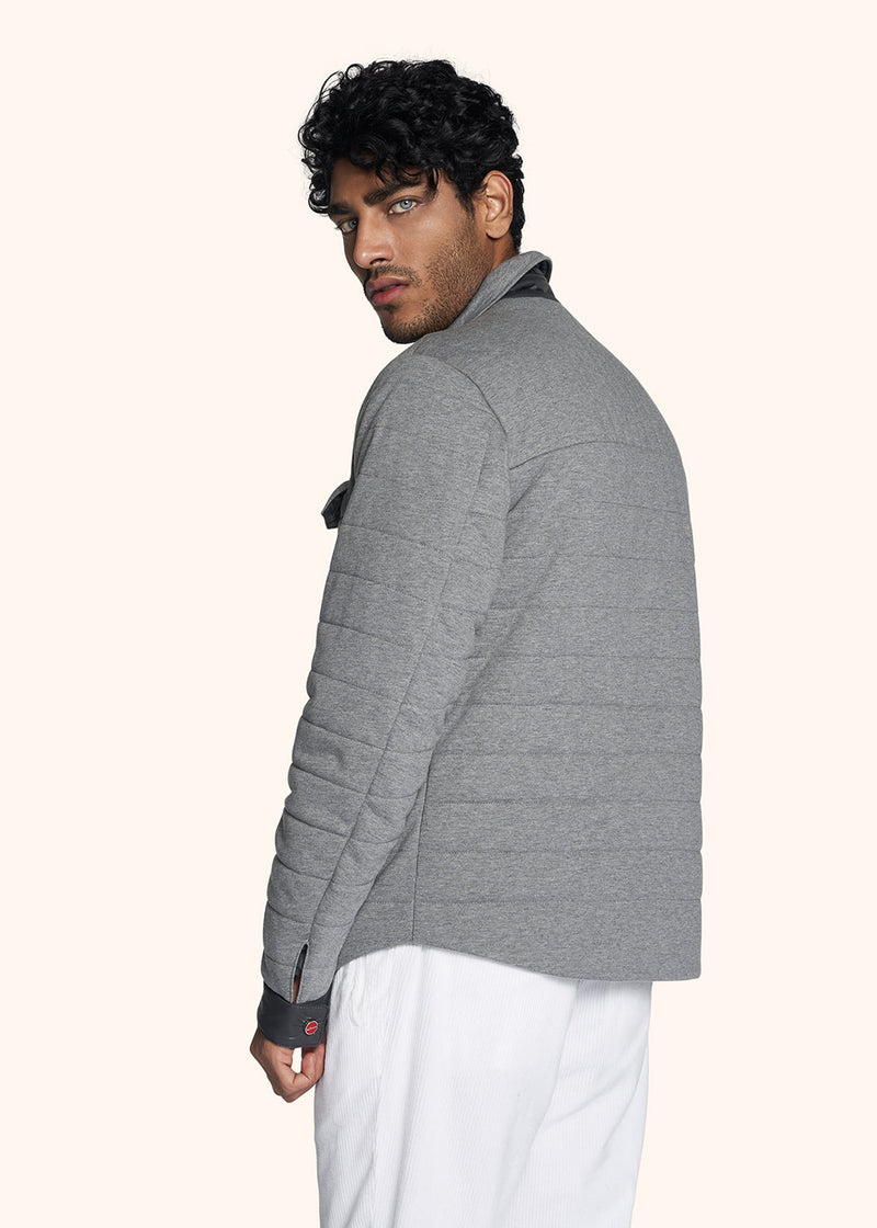 Kiton light grey jacket for man, made of cotton - 3