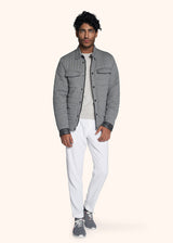 Kiton light grey jacket for man, made of cotton - 5