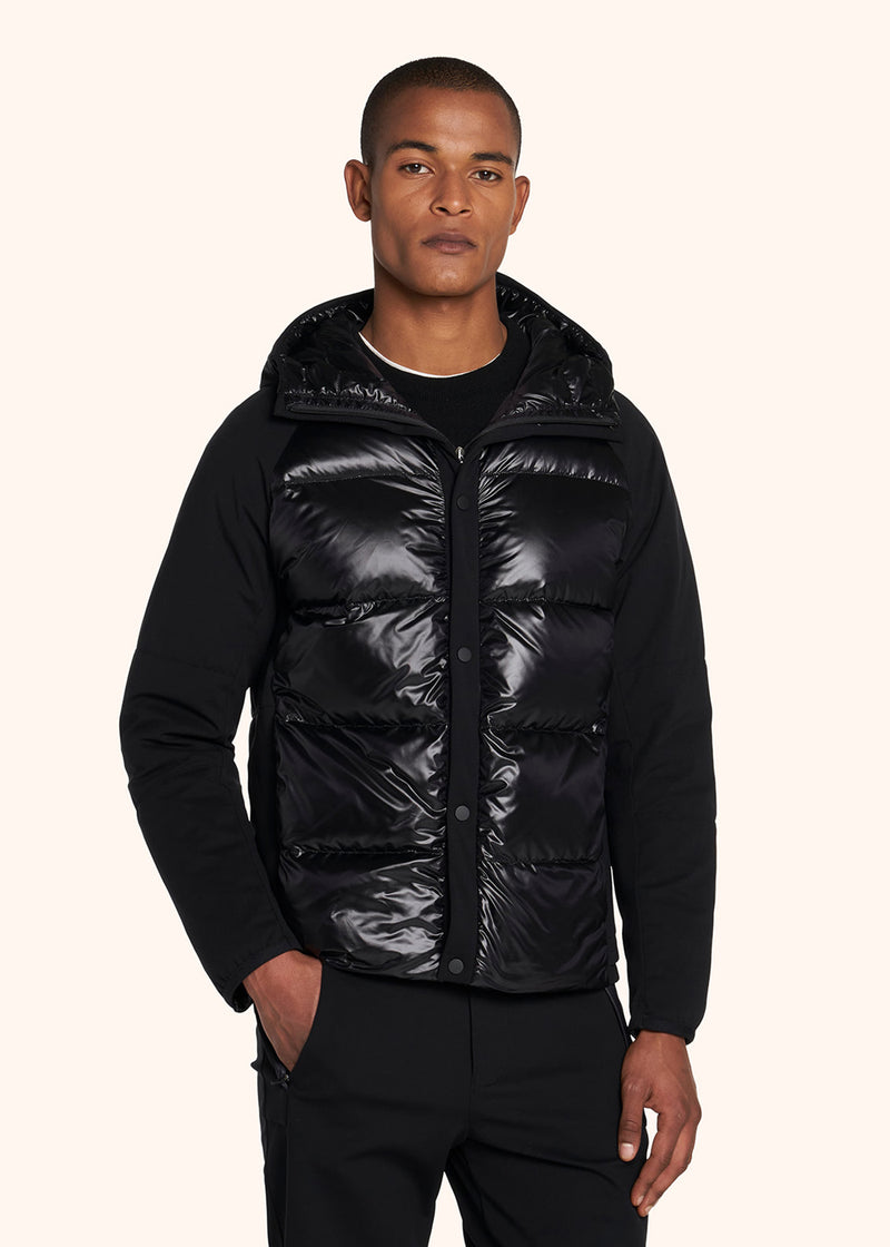 Kiton black outdoor jacket for man, made of polyamide/nylon - 2