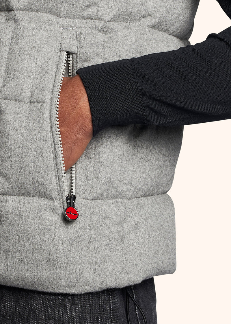 Kiton light grey sleeveless vest for man, made of cashmere - 5