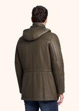Kiton green loden outdoor jacket for man, made of lambskin - 3